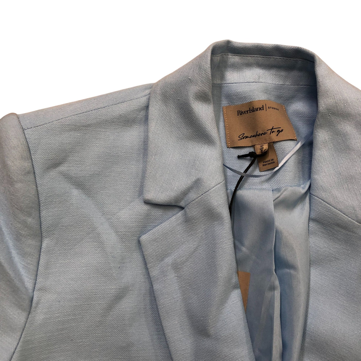 River Island Somewhere To Go Blazer Women's Light Blue Smart Casual - 6