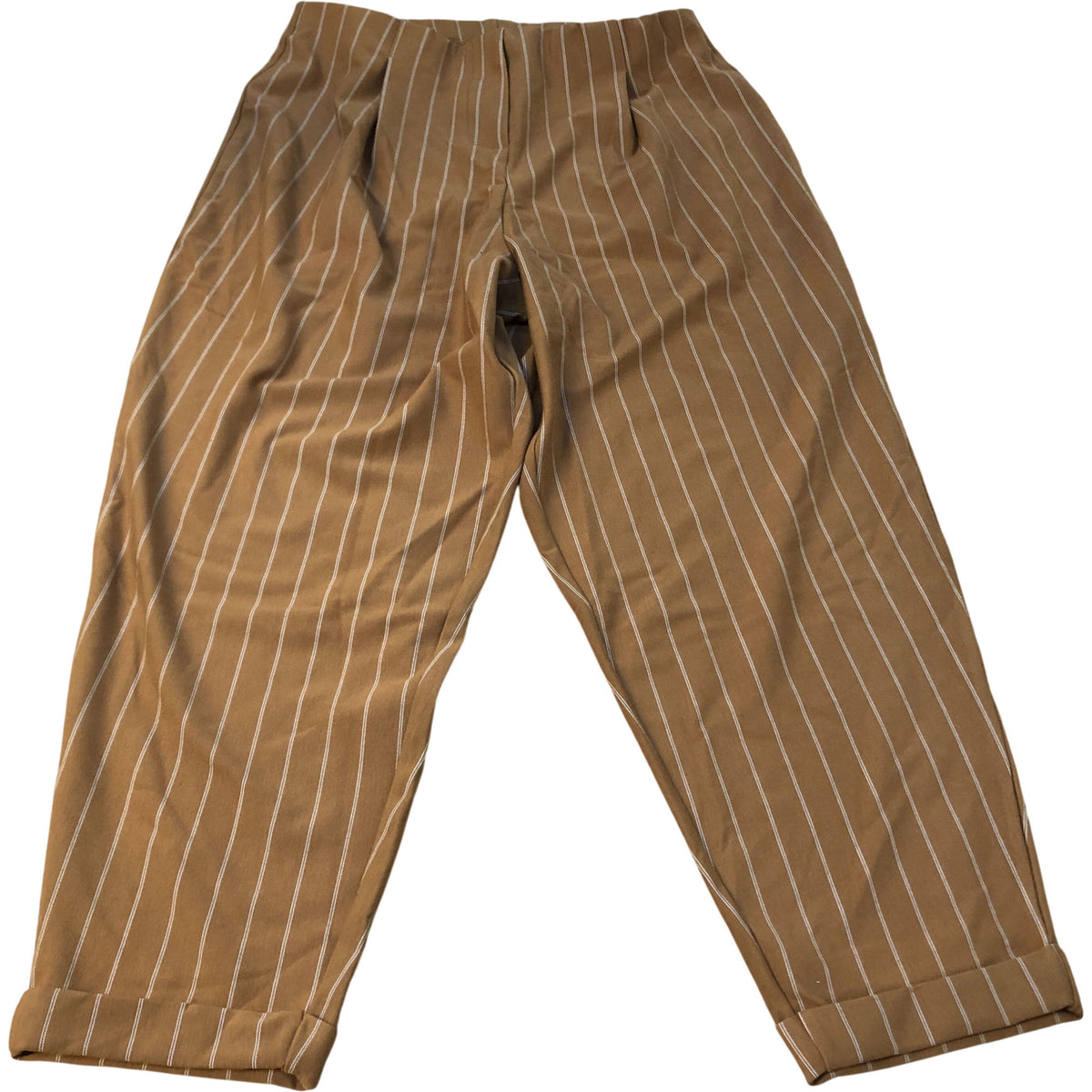 Stylish River Island Trousers Women's Brown Striped High Waist