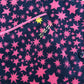 Navy Multi Printed Pyjama Top Organic Cotton Stars Size 8