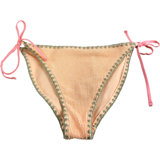River island Swimwear Bikini Bottom UK16 Women's Orange Textured Style Tie Side