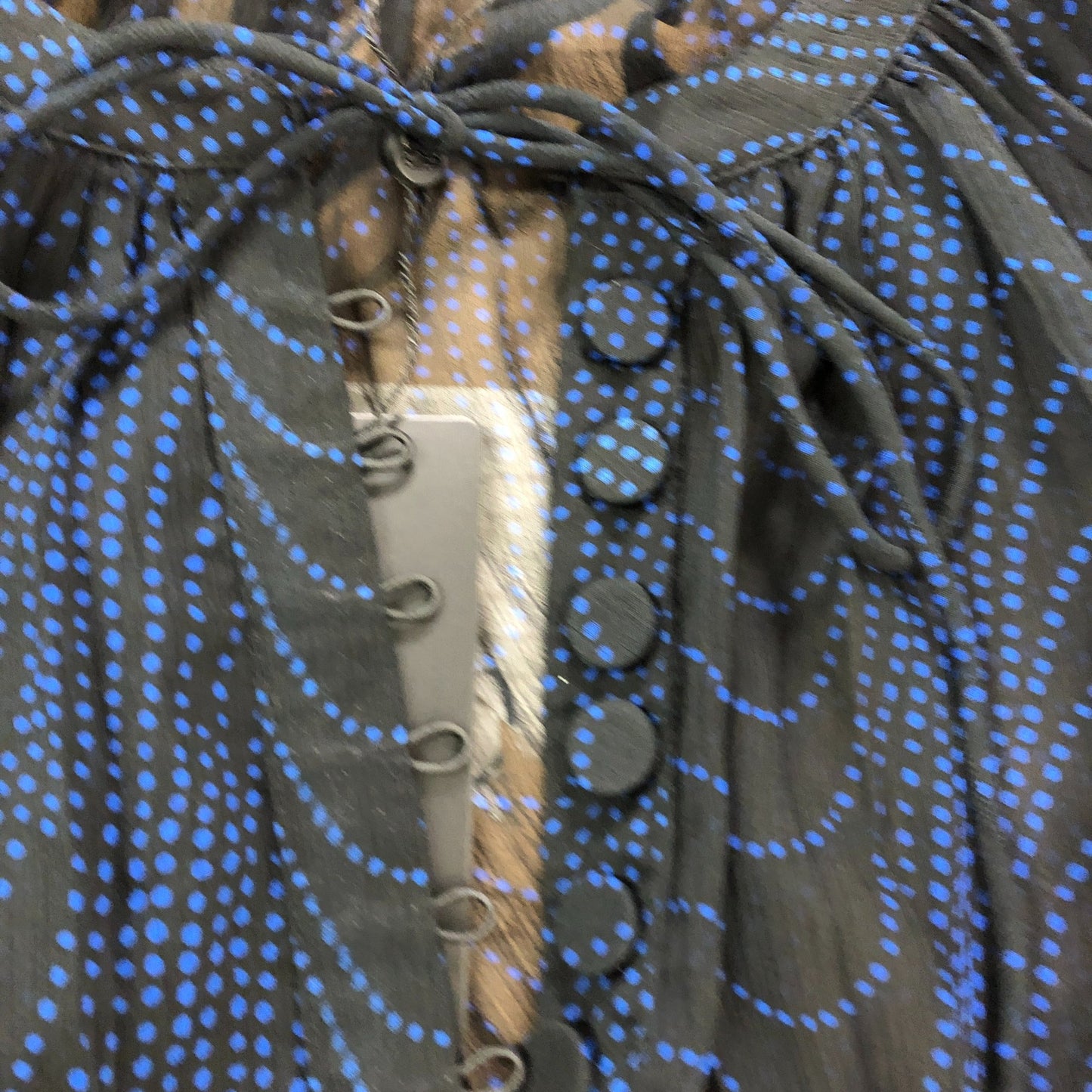 French Connection Blackout Blue Smock Dress UK12 Women's