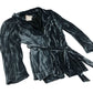 Wrap Coat Size 18 Women's Velour Dark Teal Long Sleeve Tie Belt