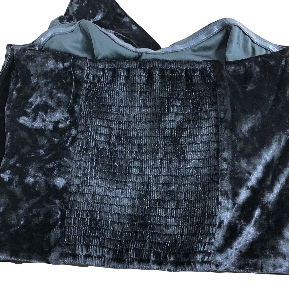 Hutch Women’s Black Strapless Velvet Bow Top - Size Medium