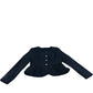 River Island Peplum Blazer UK12 Women's Black Button Detail Long Sleeve