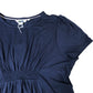 Women's Elegant Navy Blue Dress Size 14 Flared Short Sleeve