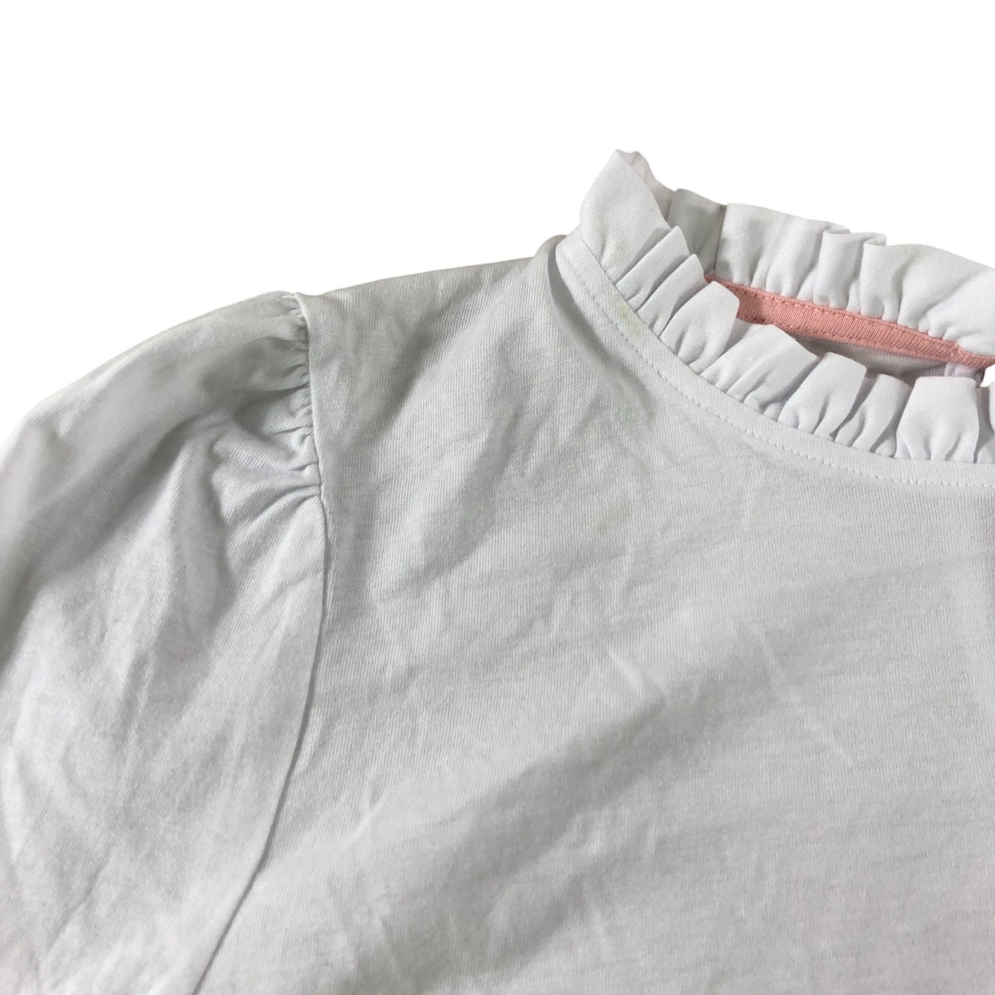 Boden White Frill Detail Top - Size 10