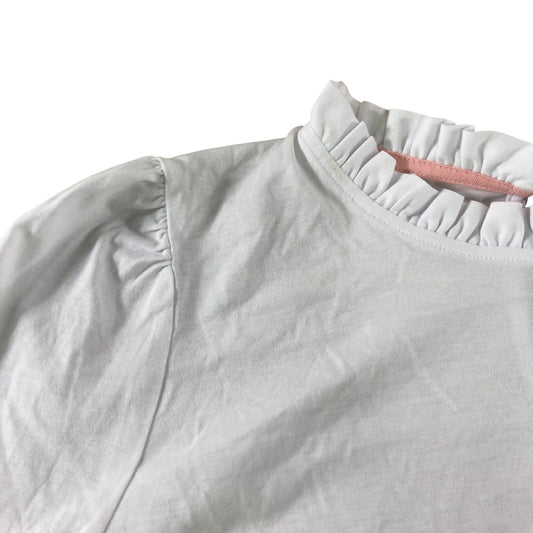 Boden White Frill Detail Top - Size 10
