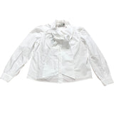 Baukjen Araya Organic Cotton Bow Neck Blouse Pure White Size 12