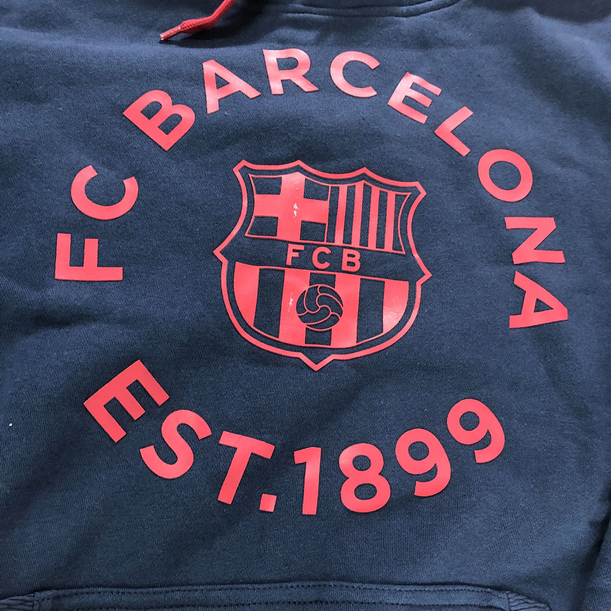 FC Barcelona OTH Hoody Size Medium Men's Navy Cotton Blend