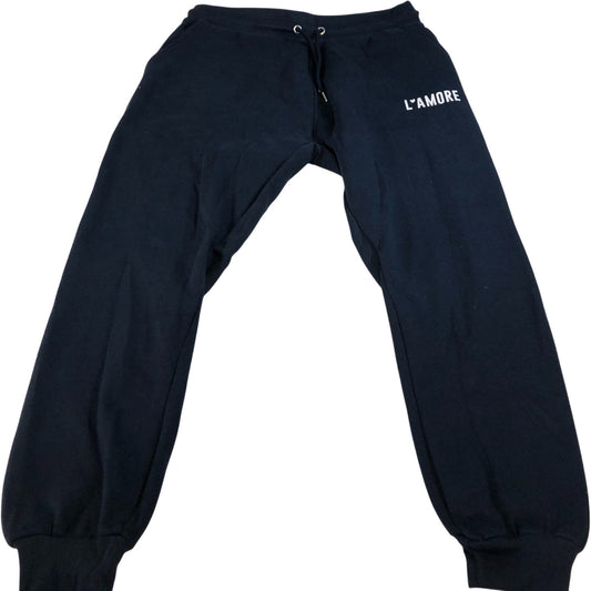 L'Amore Joggers Navy Casual Sweatpants Drawstring Comfortable UK16