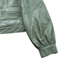 Green Leather Puff Sleeve Jacket Size S