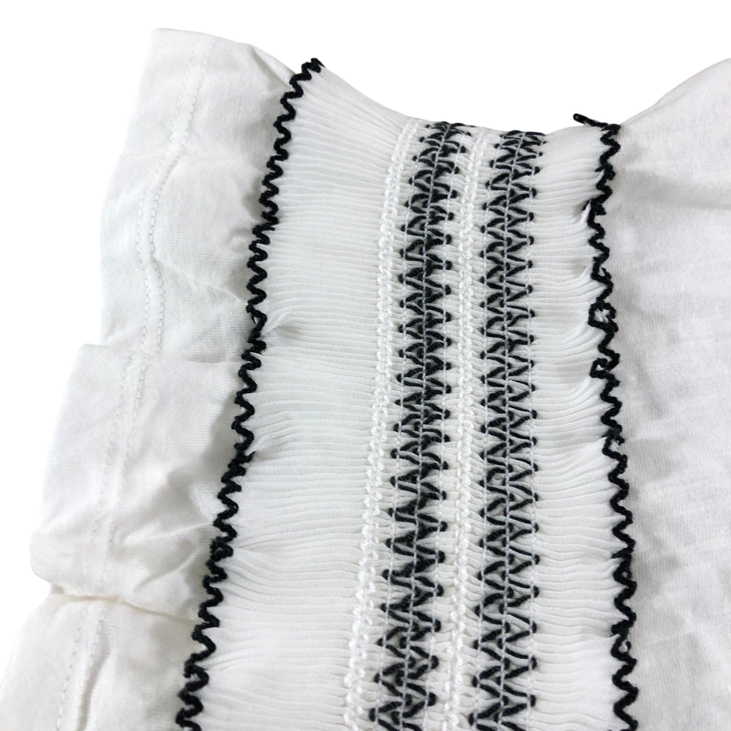 River Island Women's UK18 White Blouse Top With Frill Sleeves And Embroidery