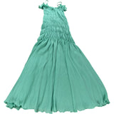 Georgia Hardinge Green Shirred Maxi Dress - Size 12