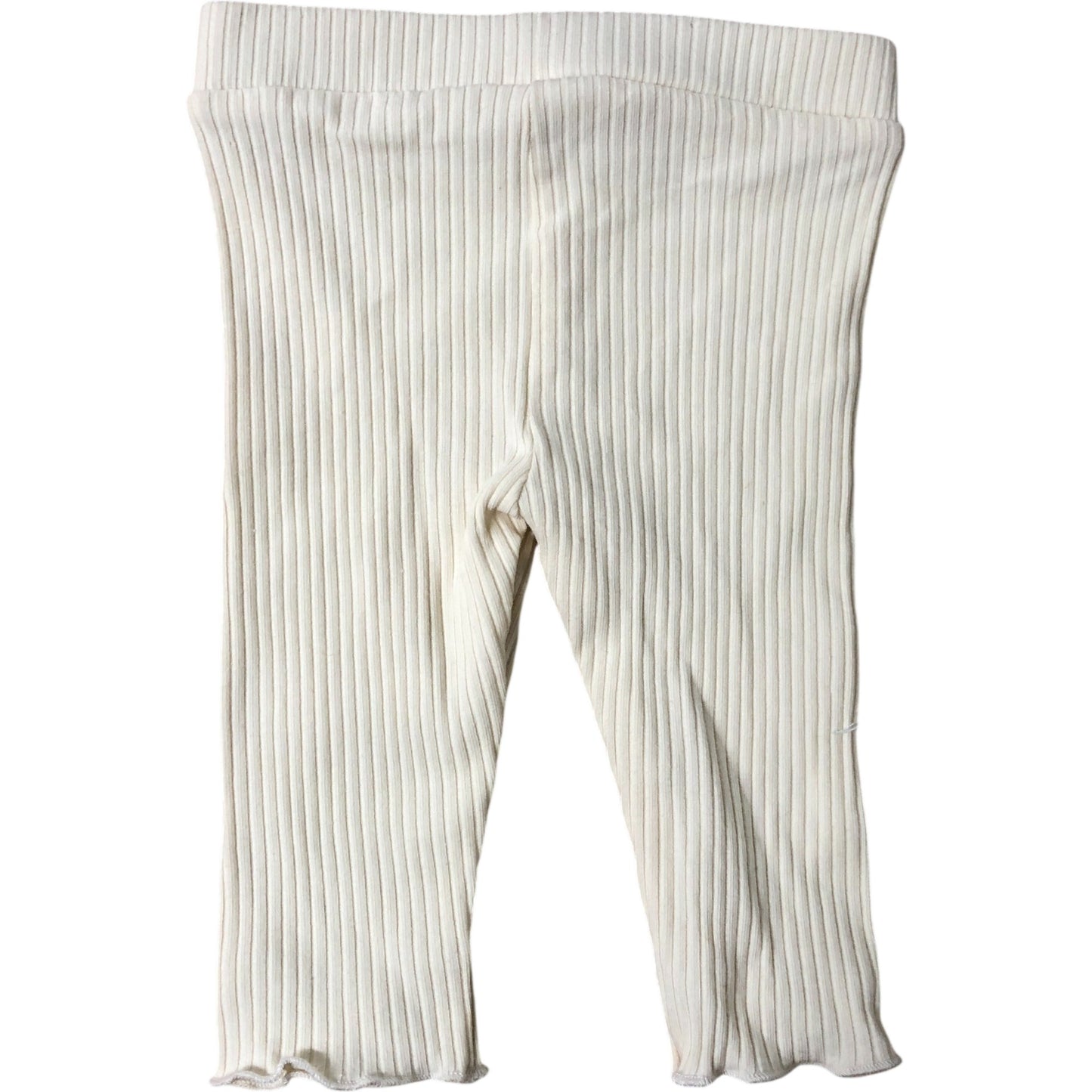 Baby Leggings 0-3 Months Cream Ribbed Design Soft Stretchy Fit