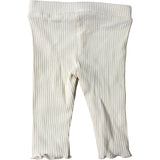 Baby Leggings 0-3 Months Cream Ribbed Design Soft Stretchy Fit