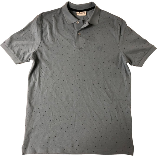 Springfield Urban Daily Polo Shirt Size S Men's Light Blue Dot Pattern