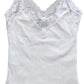 River Island Lace Trim Camisole Top Size XS Women's Cream Ribbed Blend
