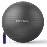 Proiron 65cm Yoga Ball Model Pro YJ01 21 Black Fitness Pilates Equipment