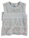 River Island Cropped Knit Top 5-6YRS Women's Casual White Hand Knitted Design