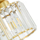 Rocunsi 3-Light Gold Chandelier E27 Base Glass Pendant Light Fixture