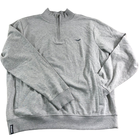 Threadbare 2XL Women's Quarter Zip Sweatshirt Grey Regular Fit Lightweight