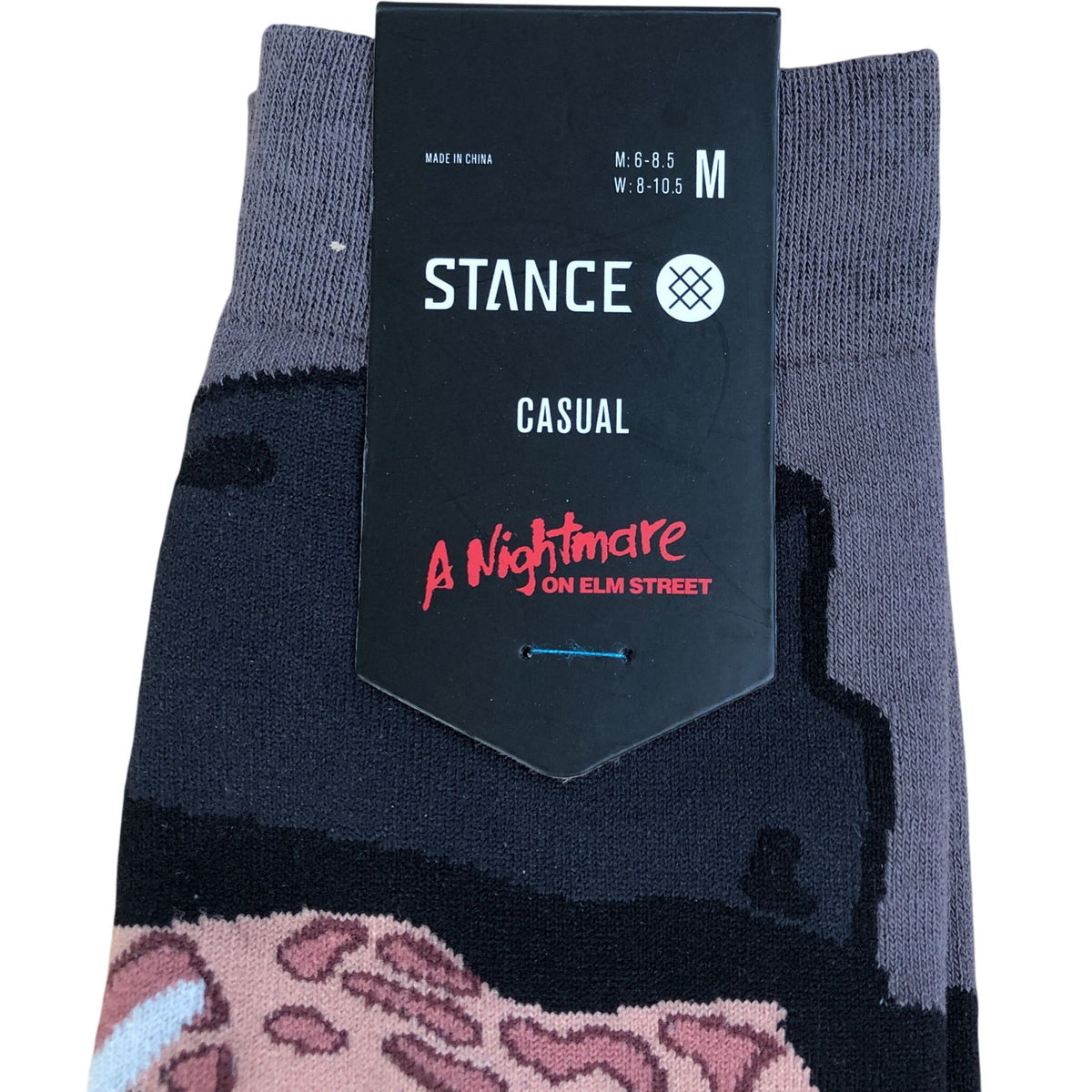 Stance NIghtmare On Elm Street Socks Unisex Medium Crew M5.5-7.5 W6-8.5
