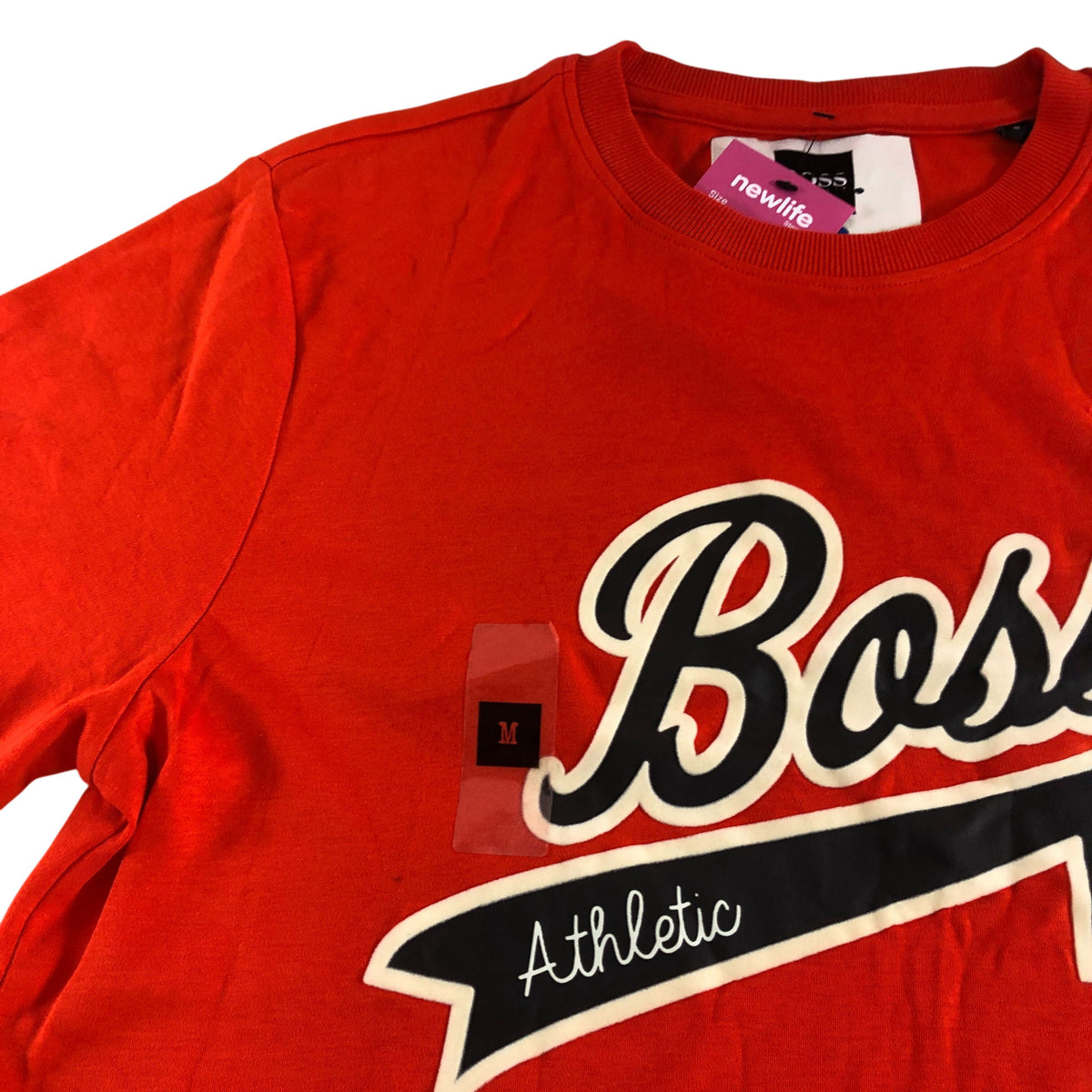 BOSS Athletic T-Shirt Size Medium Men's Short Sleeve Crew Neck Orange