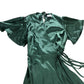 Rewritten Florence Waterfall Dress Size 8 Women's Olive Green Satin Long Dress