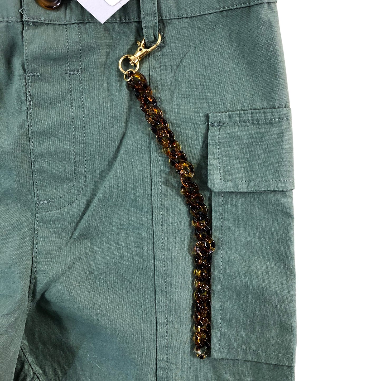 RIVER ISLAND Cargo Shorts UK9 Unisex Kids Green Light Rerooted Rebel