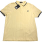 Fred Perry Twin Tipped Polo Shirt XL Men's Yellow Cotton Short Sleeve