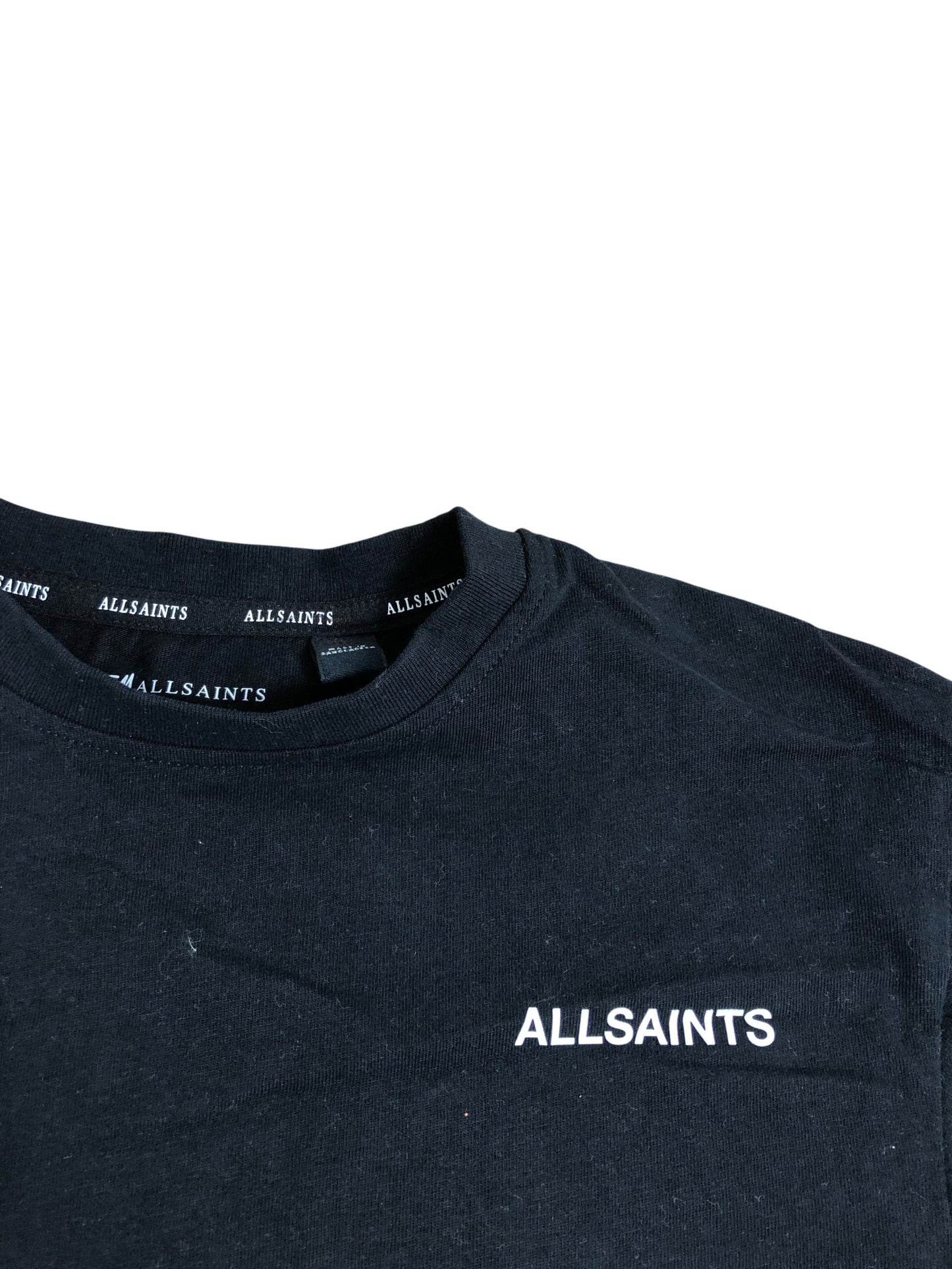 AllSaints Black T-Shirt Size 4-5 Years Kids Short Sleeve Cotton Top