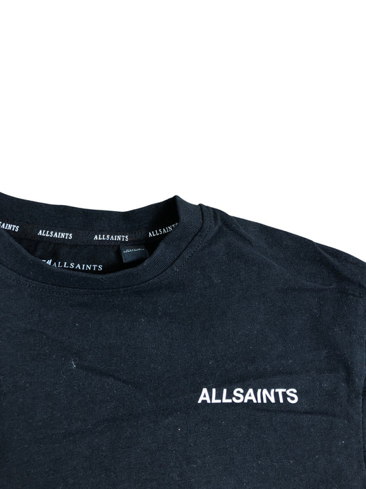 AllSaints Black T-Shirt Size 4-5 Years Kids Short Sleeve Cotton Top
