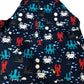 Kids Waterproof Overalls Age 3-4 Years Blue Crab Octopus Design