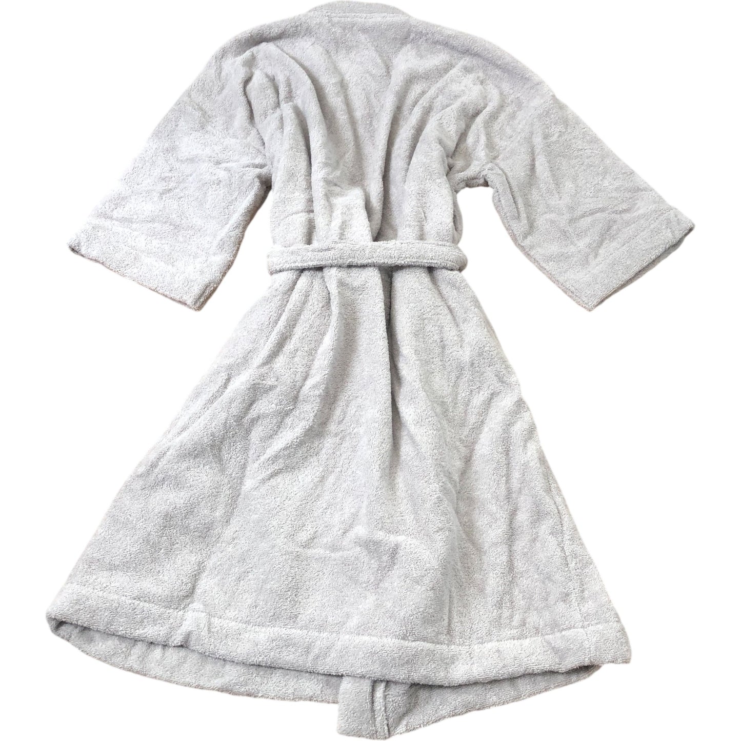 The White Company Short Grey Bathrobe Size 12 Soft Cotton Comfortable Wrap Style
