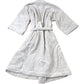 Short Grey Bathrobe Soft Cotton Comfortable Wrap Style Size L