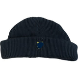 Black Wool Blend Beanie Hat Unisex One Size