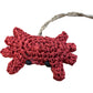 Crochet Red Crab Keyring Woven Accessory with Clip