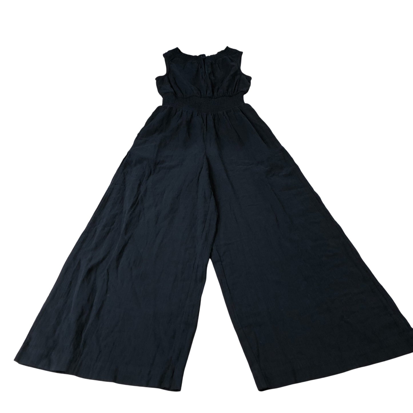 Wide Leg Jumpsuit  Women's Black Cotton Sleeveless Casual UK8