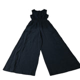 Wide Leg Jumpsuit  Women's Black Cotton Sleeveless Casual UK8