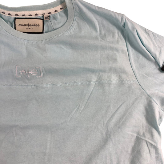 AVANTGARDE Paris AGM108 UKXXL Men's Light Blue Cotton T-Shirt Short Sleeve