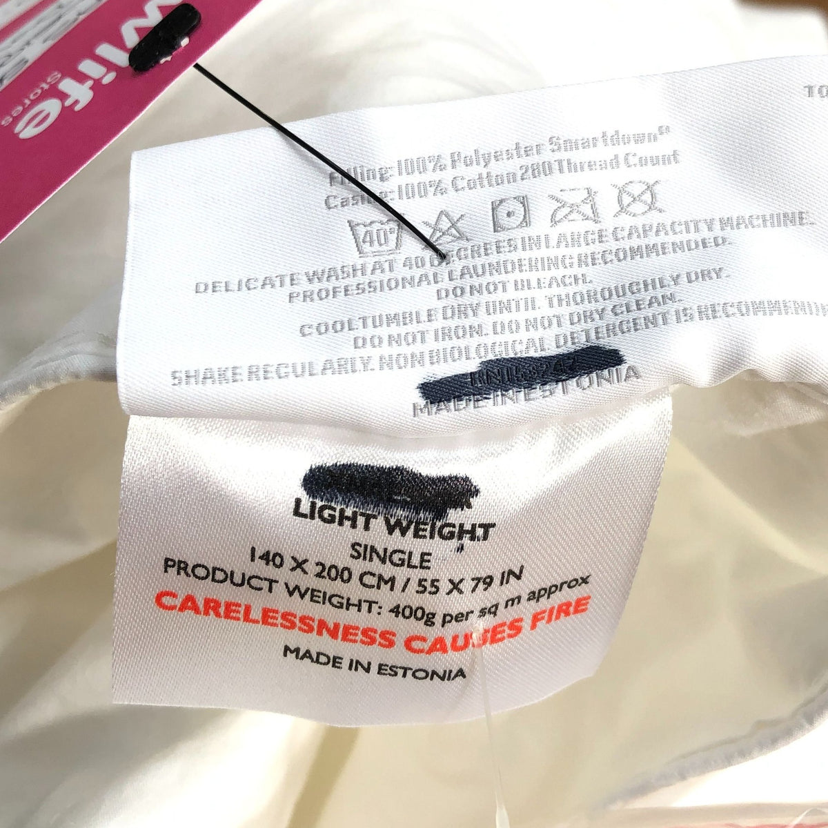 Lightweight Single Duvet 140x200cm 400g