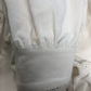 Blouse Women's White Long Sleeve Cotton Blend Button Detail Large