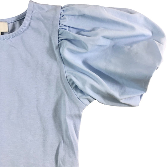 River Island Light Blue Puff Sleeve Bodysuit Girls Size 9-10 Years