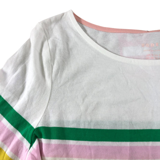 Boden White Striped Long Sleeve Top - Size 10