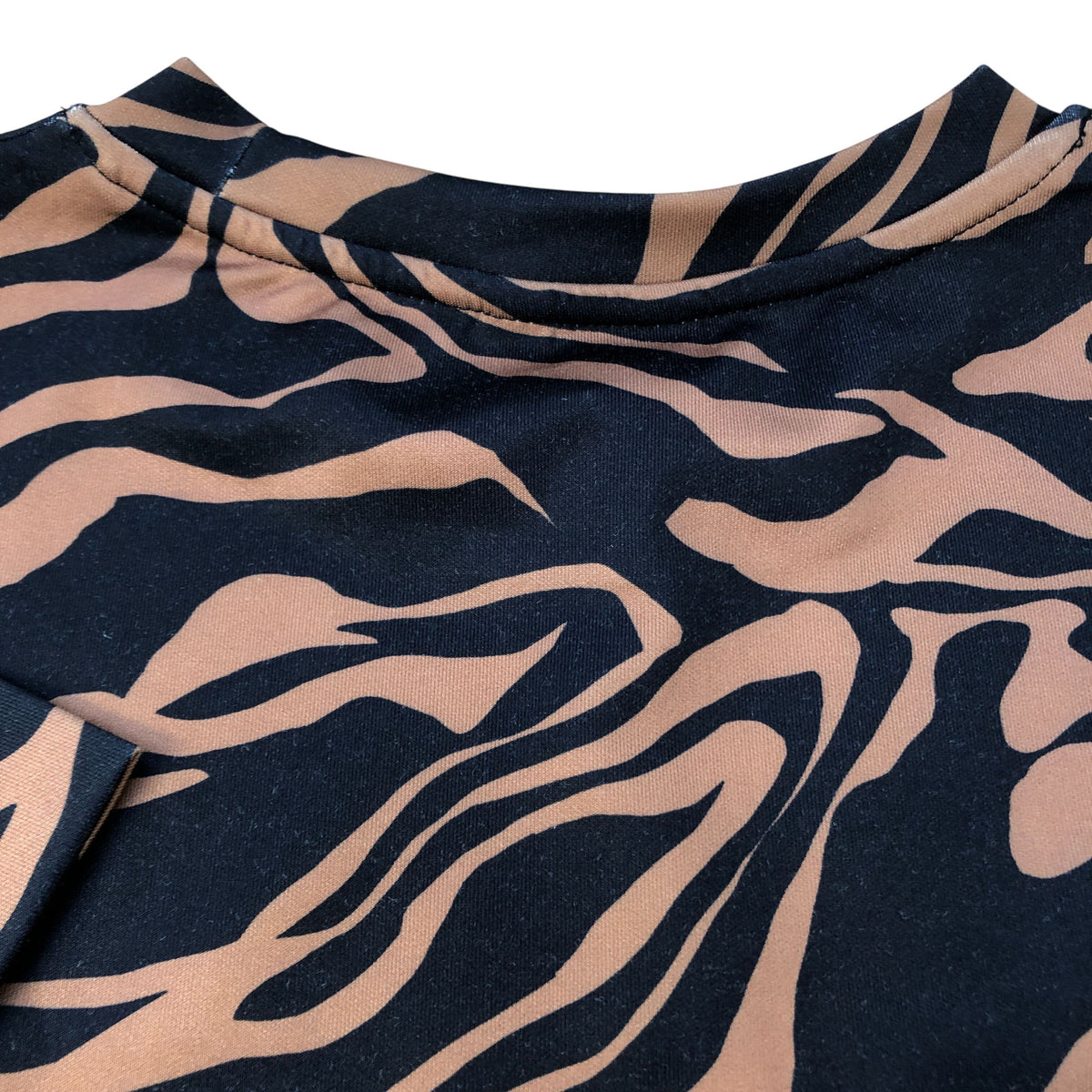 River Island Tiger Print T-Shirt Ladies Casual Brown Black Patterned Top