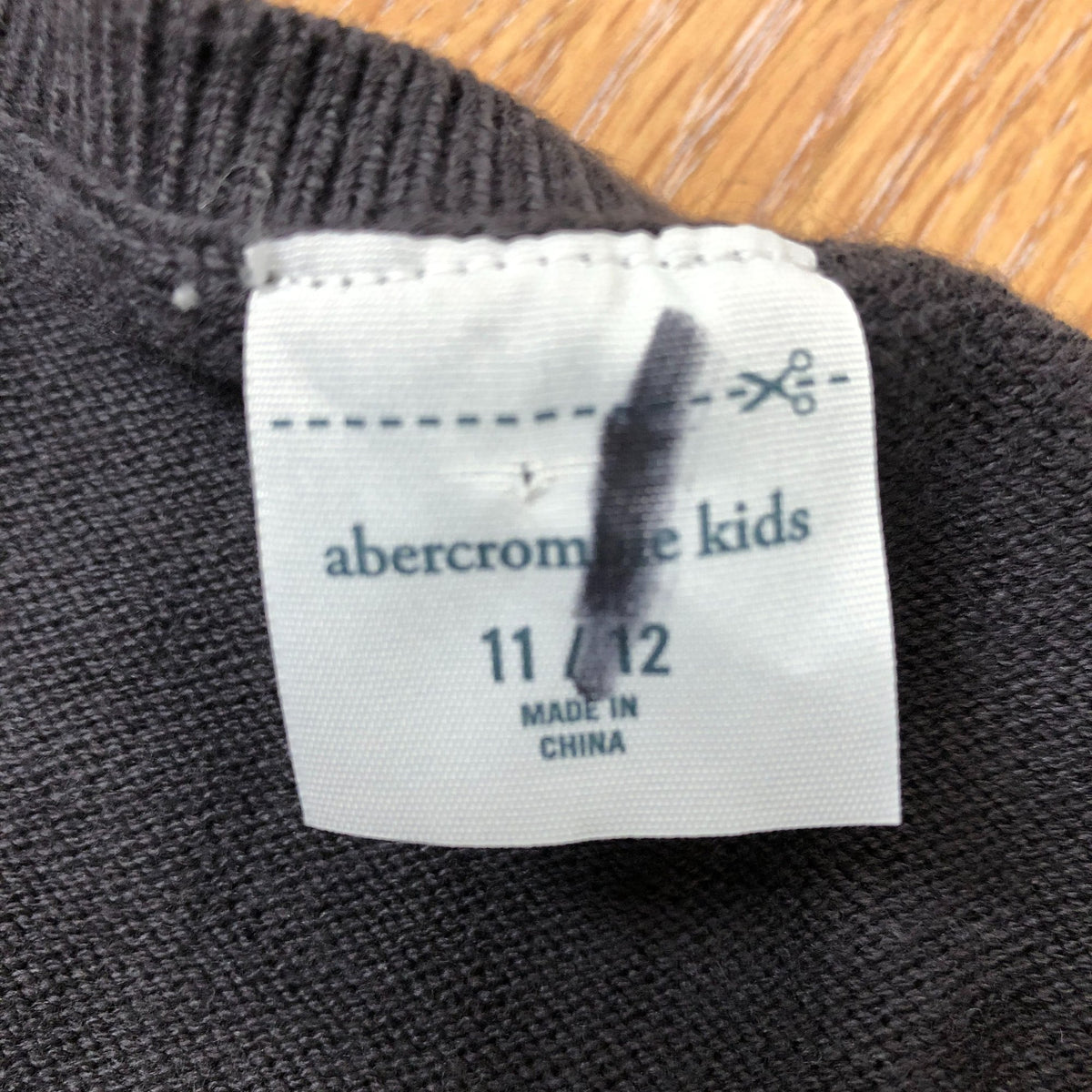 Abercrombie & Fitch Kids Dress Long Sleeve Ribbed Knit Charcoal 11-12 Years