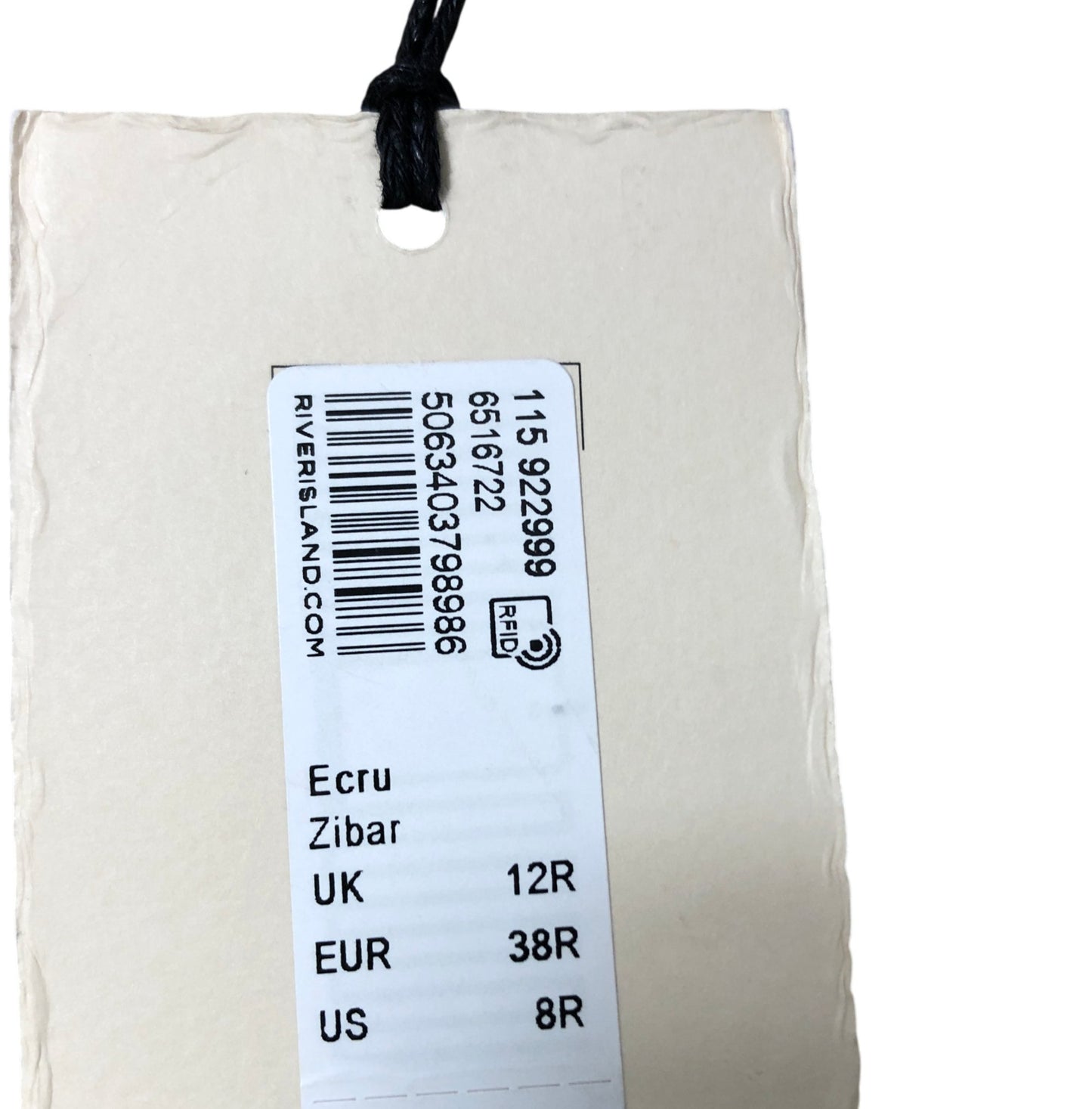 River Island High Waist Trousers UK12 Women's Beige Lightweight Tailored Fit