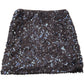 River Island Brown Leaf Sequinned Mini Skirt Size M