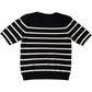 Crew Clothing Company Stripe Jumper Size 12 Women's Navy White Short Sleeve