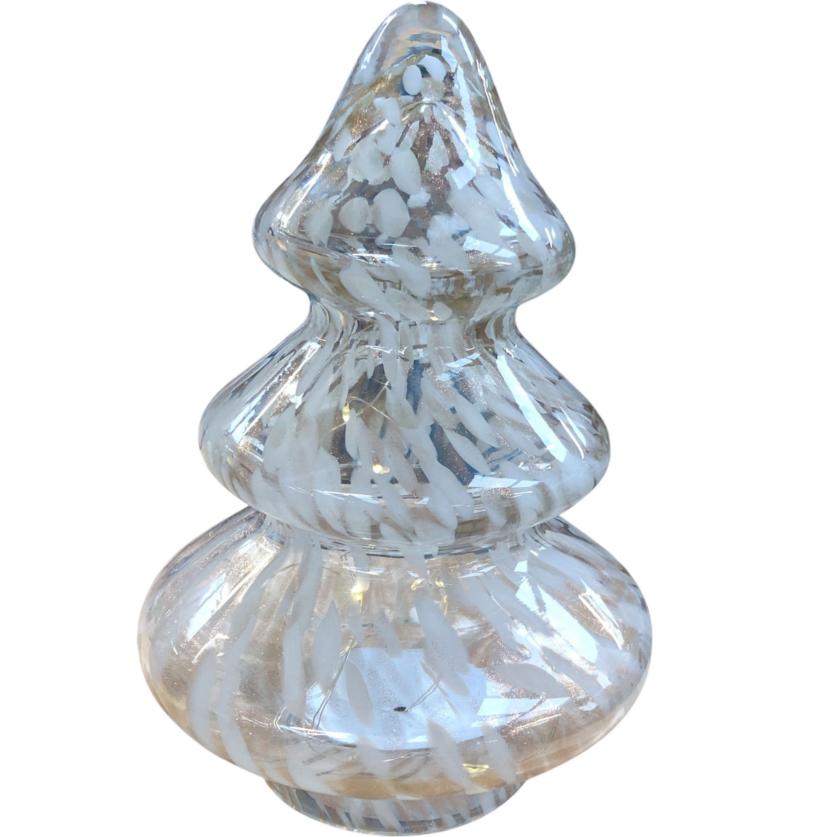 Confetti Glass Light Up Christmas Tree Decoration 20cm
